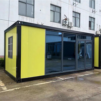 Bureau modulaire en conteneur maritime de 20 pieds avec salle de bain, structure en acier préfabriquée de conception moderne, disposition personnalisée