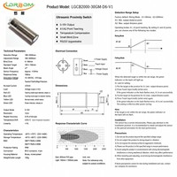 Capteur de distance ultrasonique LORDDOM, portée de mesure 2m, sorties NPN, PNP, 4-20mA, 0-10V, 2NPN, 2PNP, RS485, IP65, CE, RoHS