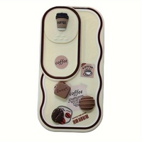 Coque de téléphone mignonne 16XSMAX pour iPhone 16 en TPU souple avec protection d'appareil photo coulissante, couleur unie et motif, composants inclus