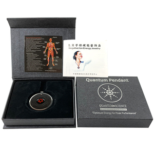 Pendentif quantique étoile de David en acier inoxydable personnalisé ECAMAZ, collier en <span class=keywords><strong>pierre</strong></span> de lave, vente en gros - Product Image 2