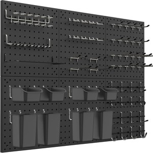 Metal Pegboard Wall Storage Rack Rectangle Minimalist Office Organizer Desk Workbench <b>Shelf</b> Customizable Display Rack - Product Image 5