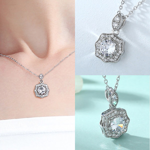 Fashion Simple Jewelry <b>Set</b> Fine Jewelry Diamonds Halo S925 Sterling <b>Silver</b> Classic Jewelry <b>Set</b> - Product Image 5