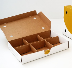 Boîte d'emballage en papier pliable personnalisée avec logo imprimé, boîte d'expédition en carton kraft avec séparateur en papier - Product Image 3
