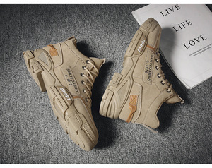 Botas Chukka de Algodón de Media Caña para Hombre, Estilo Británico, de Trabajo, de Moda, para Caminar, Otoño-Primavera - Product Image 5