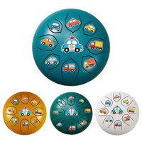 Tambor de Acero Portátil Mini de 7 Pulgadas y 11 Tonos, Tambor de Acero al Carbono con Sonido Suave y Resonante, Regalo para Todas las Edades