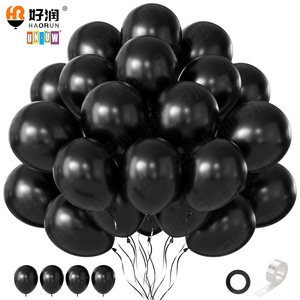 12 pollici 2.8 grammi 100 pezzi Per confezione decorazioni Per feste Per bambini con palloncini neri di colore metallizzato opaco Standard di alta qualità - Product Image 2