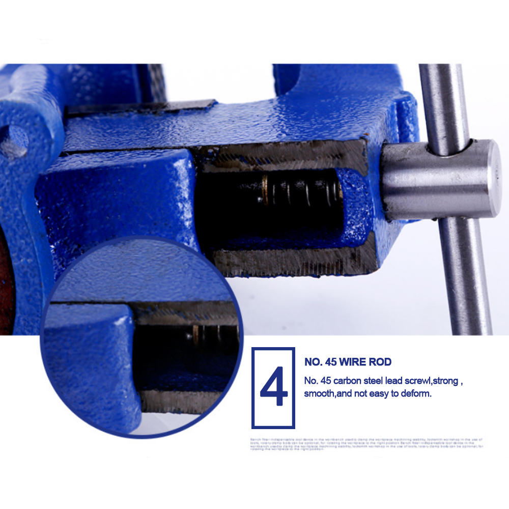 Small hand tool steel bench vise without anvil heavy duty cast iron