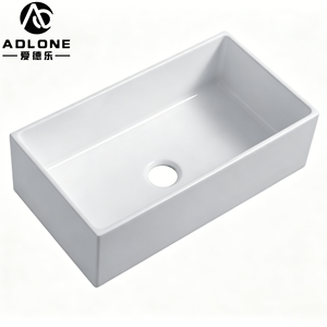 Keramische spoelbak ADLONE 33*18 inch enkele bak keuken boerderijstijl keramische wasbak porseleinen vierkante spoelbak met afvoer accessoire - Product Image 3