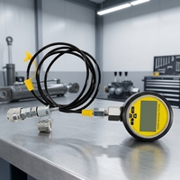 Kit de test de manomètre hydraulique numérique CNXE HPT-10000PSI-KIT avec jeu de raccords rapides pour Cat, Bobcat, John Deere, Case Construction
