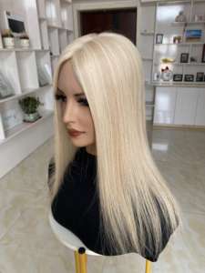 Postizo Mono Top Personalizado de 5x6 para Mujer, 100% Cabello Humano, Tupé de Cabello Virgen Europeo Ruso, Base Mono - Product Image 5