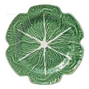 Offre Spéciale assiettes à dîner en céramique <span class=keywords><strong>de</strong></span> <span class=keywords><strong>feuille</strong></span> <span class=keywords><strong>de</strong></span> chou vert peint à la main rétro français - Product Image 3