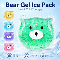 Mini-compresse réutilisable en PVC souple en forme d'ours, chaud/froid, pour enfants, soulagement de la fièvre, des blessures et des gonflements