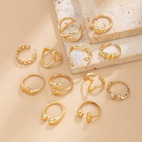 Bagues en perles ChuYao pour femmes, plaquées or, à extrémité ouverte, ensemble de bagues de phalange tendance, vente en gros, personnalisables