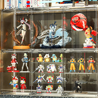 Boîte de présentation de grande taille pour figurines, modèles en plastique, boîte de rangement, contenants de collection de jouets