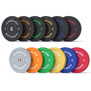 Plaques de musculation Barbell en caoutchouc, 2 pièces, <span class=keywords><strong>20KG</strong></span>, noir - Product Image 1