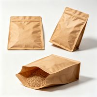 Sachet Doypack Personnalisé en Papier Kraft Imperméable pour Céréales, Noix, Snacks et Aliments en Vrac – Vente en Gros