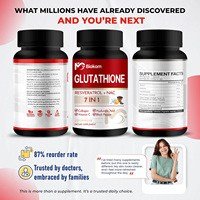 Capsules blanchissantes pour la peau du visage au glutathion liposomal et au collagène, formule OEM ODM Biokom, avec logo, capsules de glutathion et de vitamine C