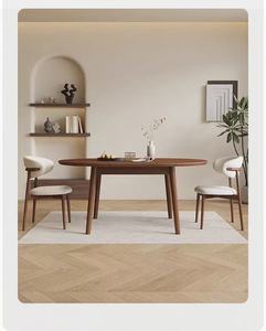 Mesa <span class=keywords><strong>de</strong></span> Comedor Nórdica <span class=keywords><strong>de</strong></span> <span class=keywords><strong>Madera</strong></span> Maciza Deformable, Estilo Moderno y Simple, Mesa Redonda Plegable Telescópica, Muebles Duraderos para el Hogar - Product Image 4