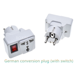 Adaptateur de <span class=keywords><strong>voyage</strong></span> standard allemand avec interrupteur, deux broches rondes, Bali, Allemagne, <span class=keywords><strong>France</strong></span>, <span class=keywords><strong>Corée</strong></span> <span class=keywords><strong>du</strong></span> <span class=keywords><strong>Sud</strong></span> - Product Image 3