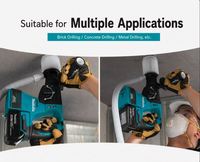 Marteau perforateur rotatif sans fil Makita DHR242Z 18V LXT sans balais SDS-Plus pour béton, outil nu