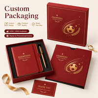 Maßgefertigtes PU-Leder Hardcover Notizbuch Geschenkset Stift Genähter Hardcover-Einband Individuelle Logo-Optionen für Firmen- und Sportveranstaltungs-Geschenke