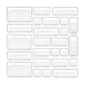 14-Pcs High Quality Transparent PS <b>Drawers</b> <b>Clear</b> Plastic Square Tray <b>Organizer</b> Necklace Jewelry Square Shape Display Racks - Product Image 4