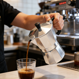 Caffettiera Moka da <span class=keywords><strong>3</strong></span> o 6 Tazze in Alluminio per Espresso da Fornello, Mini Moka Italiana con Manico in Nylon - Product Image 3