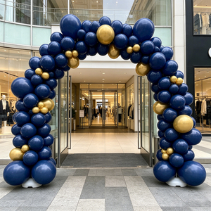 Palloncini in lattice Party Love da 30 cm blu scuro R12 per feste e decorazioni di compleanno - Product Image 5