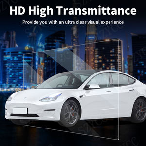 ฟิล์มกันรอยหน้าจอระบบนำทางรถยนต์ OEM ODM สำหรับ Tesla Model 3 ป้องกันแสงสะท้อน ป้องกันรอยนิ้วมือ รองรับการสัมผัสหน้าจอได้ - Product Image 3