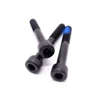 Vis à tête hexagonale à empreinte cruciforme en nylon bleu ISO 12.9 Grade M8x60mm avec filetage partiel, boulons anti-déchirure à oxyde noir