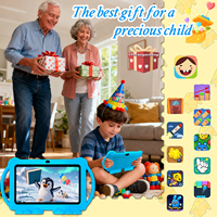Tablette Android pour enfants personnalisée de 7 pouces, 2 Go de RAM, HD 1024x600, processeur quadricœur, tablette éducative résistante aux chocs pour enfants, cadeau