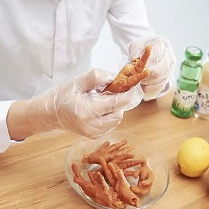 Restaurant Dish <b>Washing</b> PE Kitchen Household <b>Powder</b> Free Gloves <b>Cheap</b> Clear Disposable Plastic a Grade Gloves - Product Image 4