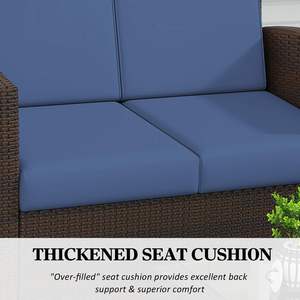 आधुनिक उद्यान रतन आउटडोर फर्नीचर के लिए एल्यूमीनियम फ्रेम कपड़े सोफे के लिए एल्यूमीनियम फ्रेम फैब्रिक सोफा - Product Image 5