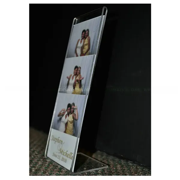 Schuin Acryl Frame Voor Fotocabine Strip Als Bruiloftsgast De Voorkeur Geven Aan Staande Acrylbordhouder Schuin Naar Achteren