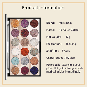Paleta de Sombras de Ojos <span class=keywords><strong>Miss</strong></span> <span class=keywords><strong>Rose</strong></span> de 18 Colores con Lentejuelas Brillantes, de Larga Duración, con Partículas Brillantes, Proveedor Mayorista en Línea - Product Image 6