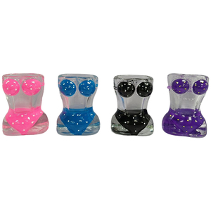 Verre à shot transparent personnalisé de haute qualité, motif bikini sexy, best-seller, artisanat de haute qualité OEM/ODM pour souvenirs touristiques - Product Image 1