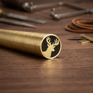 Broches de couteau en mosaïque de laiton en forme de tête de cerf, pour découpe à fil EDM |   Attache de poignée de couteau de chasse artisanal OEM |   Qualité industrielle - Product Image 3