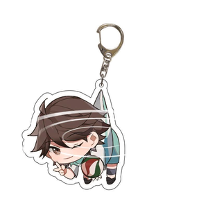 5 Nuovi Design di Alta Qualità <span class=keywords><strong>Anime</strong></span> <span class=keywords><strong>Haikyuu</strong></span> Hinata Shoyo Portachiavi in Acrilico Trasparente Bifacciale, Charm per Zaino - Product Image 4
