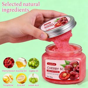 Gommage corporel naturel exfoliant au sucre et à l'extrait de cerise pour une peau lisse, hydratée, nourrissante et antioxydante - Product Image 3