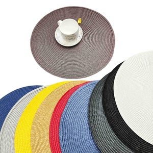 Runde PP-Gewebte Tischsets Hitzebeständig Langlebig Natürlich Umweltfreundlich Universell für Hotel Hochzeit Restaurant Heimgebrauch - Product Image 3
