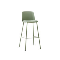 Chaise de bar moderne et simple de style italien, en plastique, légère et luxueuse, avec dossier et sans accoudoirs, pour adultes, à usage domestique