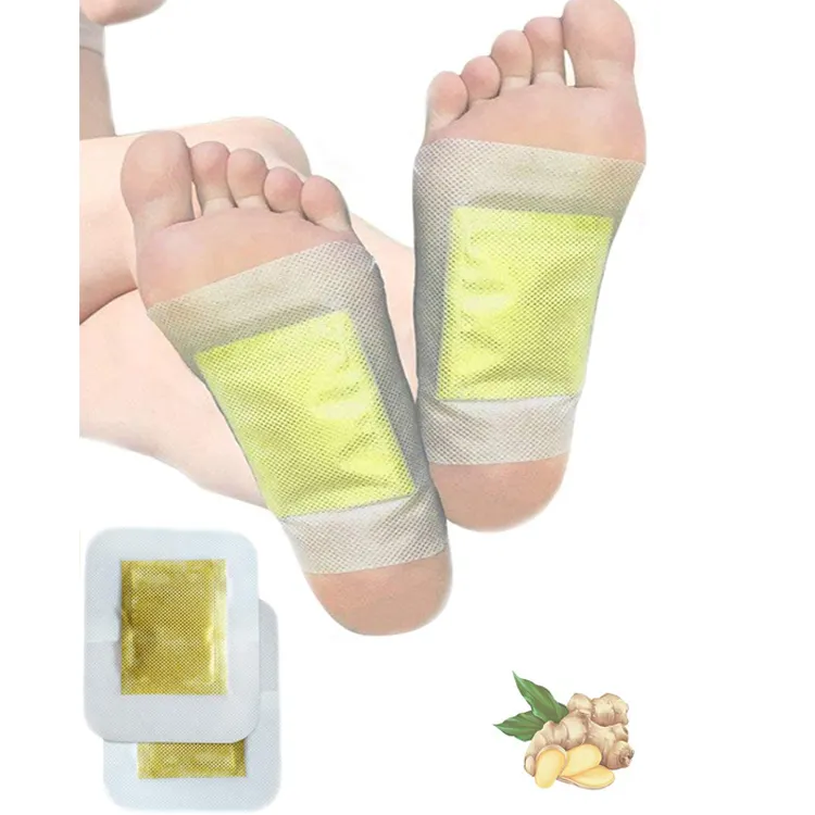 Parches de desintoxicación Premium para los pies, producto para aliviar el dolor y la salud del pie, parche dorado con Aroma de jengibre para dormir