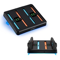 Station de charge pour contrôleur DOBE Station de charge pour modes d'éclairage RVB pour contrôleurs N-Switch 2 Joy-Con-Noir