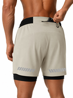 Shorts de course pour hommes, taille EU, double couche, 2 en 1, Esportivos Masculinos, marathon, gym, sport, athlétisme, cyclisme