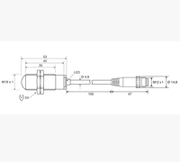 Capteurs photoélectriques traversants Telco SMT 9070C TS 0.1-J5 avec portée de détection de 70 m, IP69K, prise en charge OEM