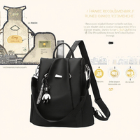 Sac à dos vintage Oxford pour femme, grande capacité, fermeture éclair, poignée souple, idéal pour les voyages, le shopping, l'école - Accessoire indispensable pour les étudiants