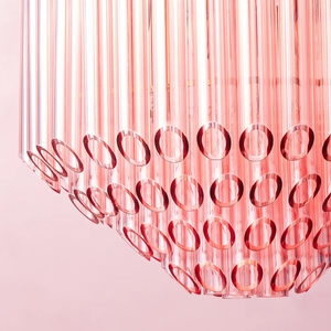 Lámpara Colgante Moderna de Tubos de Vidrio Color Rosa, para Decoración de Interiores de Villas, Restaurantes, Estilo <span class=keywords><strong>Oldfield</strong></span> Redondo - Product Image 3