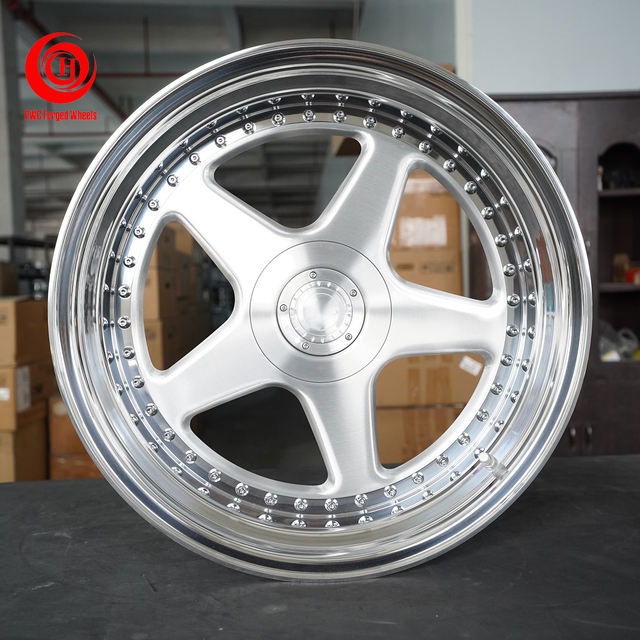 3 Piece Forged Alloy Rims Wheel . E39 5 Hole with Outer Barrel Lips New Condition Bronze Finish