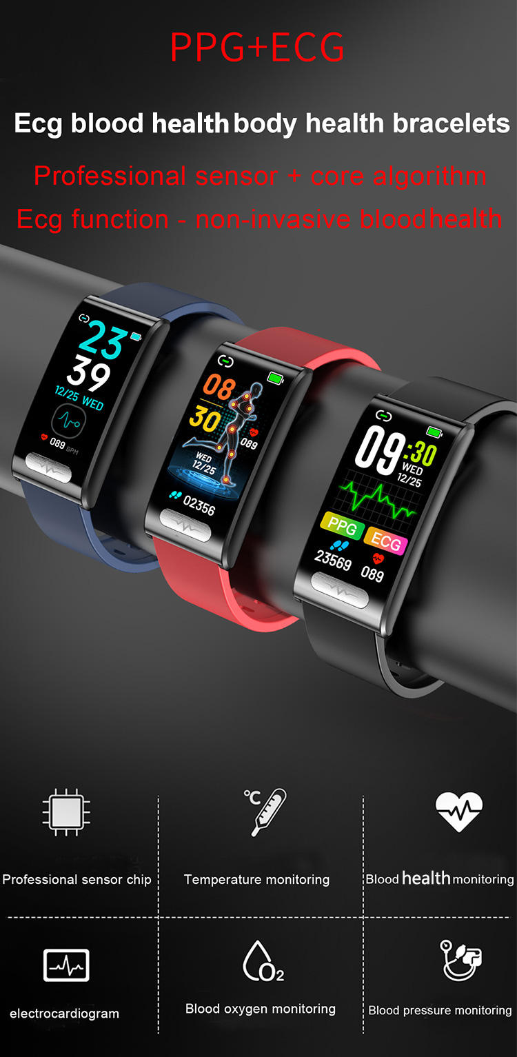 Smart Heart Rate Continuous Ecg Monitoring Wearable TK70 Blood ECG