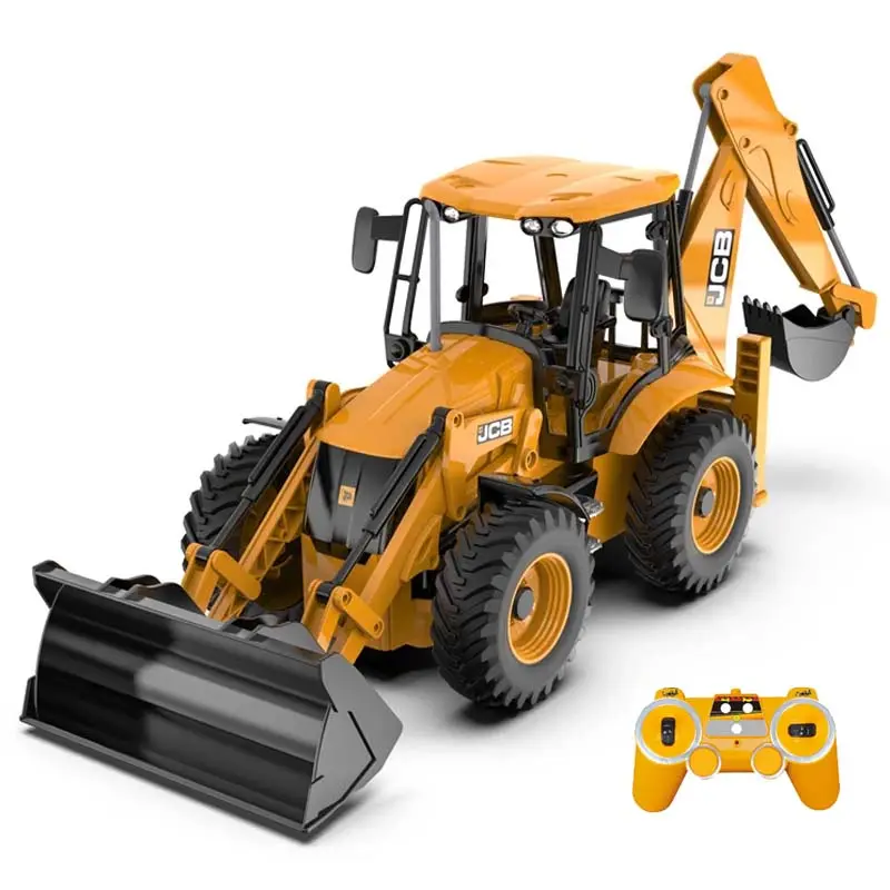 DoubleE 1:20 E589-003 RC JCB Excavator Bulldozer Truck 2in1 Engineering Loader-Digger Bulldozer Car